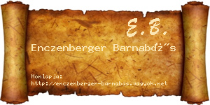Enczenberger Barnabás névjegykártya