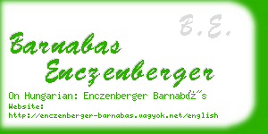 barnabas enczenberger business card